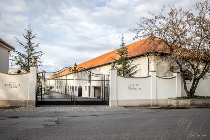 The estate's entrance gate